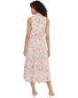 High Neck Smoked Waist Midi Dress
