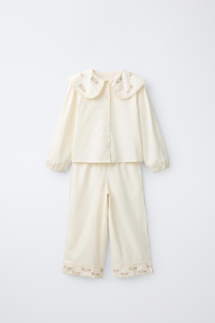 Zara 2-6 ЛЕТ/ ПИЖАМА С ЦВЕТОЧНОЙ ВЫШИВКОЙ 495698243-712-36