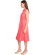 Collared Twist Front Cotton Dress