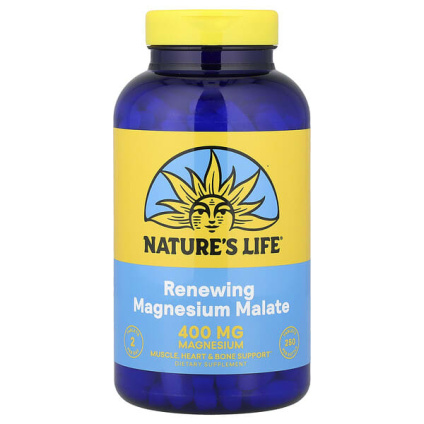 Natures Life, восстанавливающий малат магния, 250 таблеток (200 мг в 1 таблетке)