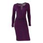 Designer-Jerseykleid, schwarz-lila