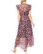 High Neck Flutter Sleeve Maxi Dress