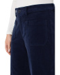Mid-rise Corduroy Crop Wide Leg W/ Patch Pockets
