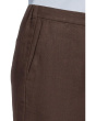 Barrel Flat Front E-Back Linen Pull-On in Charred Oak