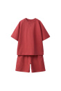 Zara ФУТБОЛКА И ШОРТЫ-БЕРМУДЫ - КОМПЛЕКТ средне-красного цвета