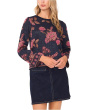 Floral Jacquard Long Sleeve Crew