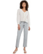 28" Kennedy Mid-Rise Straight Leg Jeans with Seaming Detail and Slit