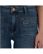 Jean High Rise Wide Leg Front And Back Patch Pockets