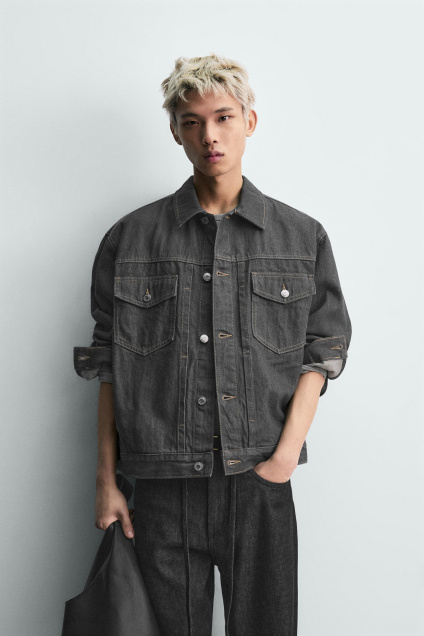 Zara НЕГАБАРИТНАЯ ДЖИНСОВАЯ КУРТКА 509583303-802-2