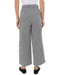 Petite Organic Cotton Pucker Check Ankle Wide Pants
