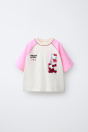 Zara ФУТБОЛКА С ЦВЕТНЫМИ РУКАВАМИ РЕГЛАН HELLO KITTY SANRIO 523328430-620-18
