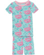 Print Short Sleeve Pajama Set with Shorts (Toddler/Little Kids/Big Kids)