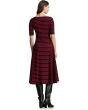 Striped Stretch Cotton Midi Dress