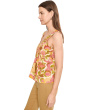 Sleeveless V-Neck Woven Top with Pintucks