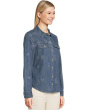 Flora Embroidered Denim Long Sleeve Shirt