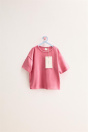 Zara ОДНОТОННАЯ ФУТБОЛКА TIMELESS ИЗ ХЛОПКА И ЛЬНА 517493831-636-18