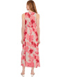 Sleeveless Twist Front Floral Chiffon Midi