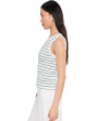 Rib Stripe High Neck Tank