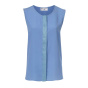 Designer-Blusentop, jeansblau
