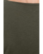 Side Ruched Slub Long Sleeve
