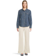 Flora Embroidered Denim Long Sleeve Shirt