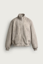 Zara КУРТКА ИЗ ЗАМШИ В СТИЛЕ REGULAR FIT Светло-серого ЦВЕТА