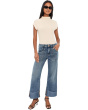 Meg High-Rise Wide Legs Roll Up Hem in Witted