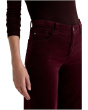 Saige Mid Rise Wide Leg Crop In Winery