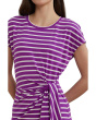 Striped Tie-front Jersey Dress