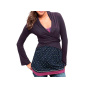 Marken-Longtop, blau-pink