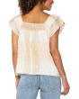Short Sleeve Square Neck Woven Blouse