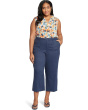 Plus Wide Leg Cropped Cargo