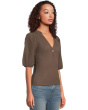 Mixy V Neck Puff Tee