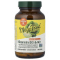 MegaFood, витамины D3 и K2, 120 миникапсул