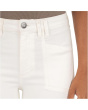 Kelsey High-rise Ankle Flare Front Pocketss Inset In Cream