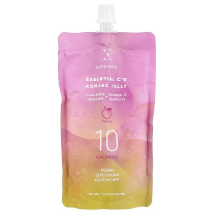 Everydaze, Желе из конжака Essential C, персик, 150 мл (5,07 жидк. унц.)
