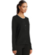 Modal Knits - Button Front Cardigan with Double Layer Neck Detail