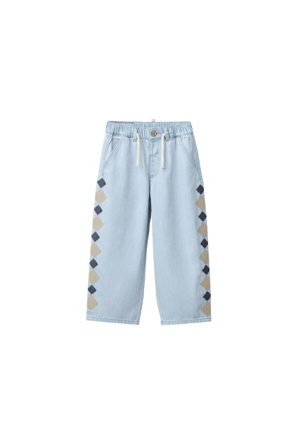 Zara ДЖИНСЫ С ШИРОКИМИ ШТАНИНАМИ И ВЫШИТЫМИ ФОРМАМИ 543206521-406-18