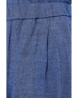 Petite Washed Organic Linen Delave Ankle Pleated Lantern Pants