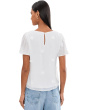 3D Flower Applique Crew Neck Top
