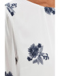 Embroidered Long Sleeve Smocked Cuff Blouse