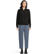 Lightweight Boiled Wool Stand Collar Jacket With Pockets