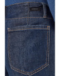 Mid-Rise Patch Pocket Wide Leg Double Button Pants