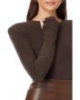 Shoulder Pad Long Sleeve Crew Top