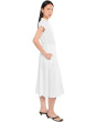 Cap Sleeve Cotton Midi Shirt Dress