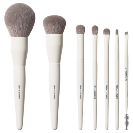 Morphe Наборы кистей для лица Лучшие из смесей Набор кистей для лица и глаз из 8 предметов Куполообразная кисть для основы + куполообразная кисть для консилера + большая округлая кисть для пудры + округлая кисть для крема и жидких румян + большая кисть дл