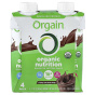 Orgain, Organic Nutrition, протеиновый коктейль из молока коров травяного откорма, сливочная шоколадная помадка, 4 пакетика по 330 мл (11 жидк. унций)