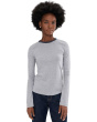 Heather Tipped Long Sleeve Crew
