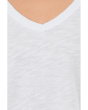 3/4 Sleeve V-Neck Tee with Curved Hem