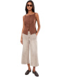 Petite Mid-Rise Weekender Crop Wide Leg Jeans